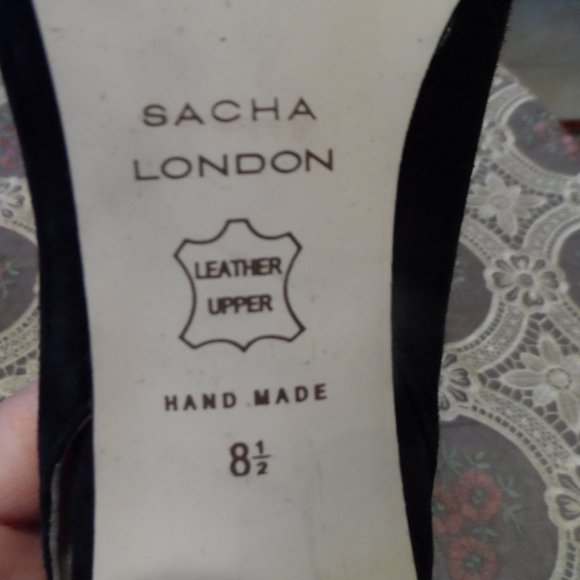 Sacha London Black Suede Pointy MaryJane Pumps 8.5 - Picture 16 of 16